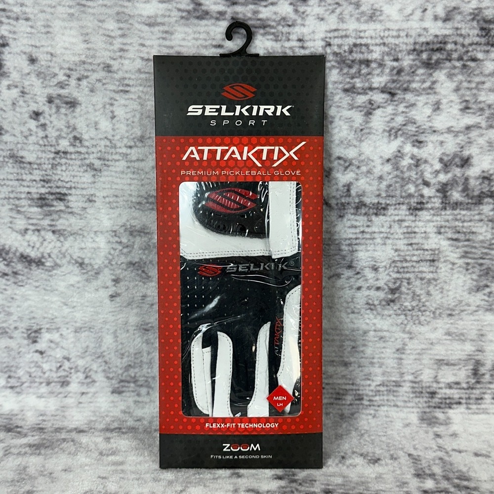 New Selkirk Sport Attaktix Men's Pickleball‎ Glove Left Hand Black White 1 Glove
